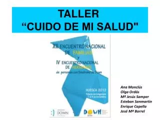 taller cuido de mi salud