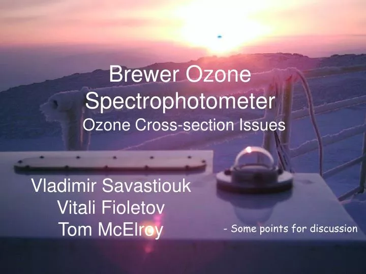 brewer ozone spectrophotometer
