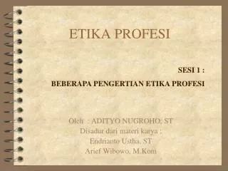 etika profesi