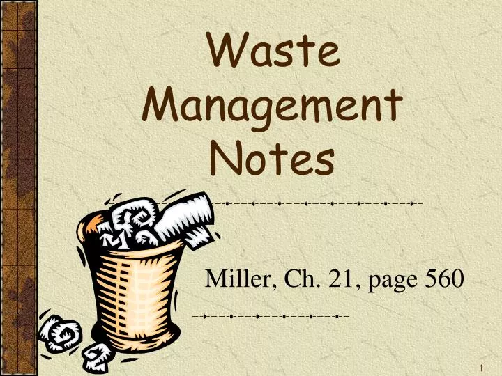waste management notes