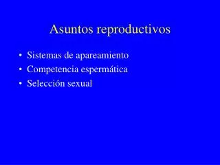 asuntos reproductivos