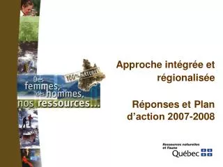 approche int gr e et r gionalis e r ponses et plan d action 2007 2008
