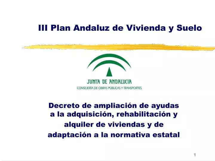 iii plan andaluz de vivienda y suelo