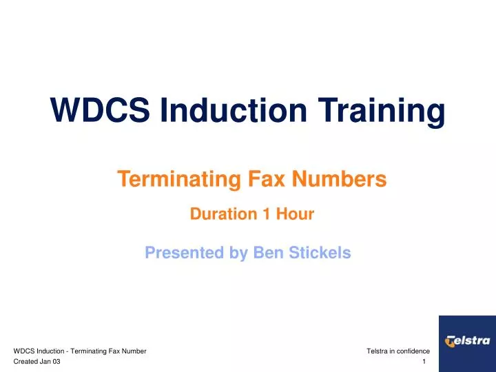 wdcs induction training