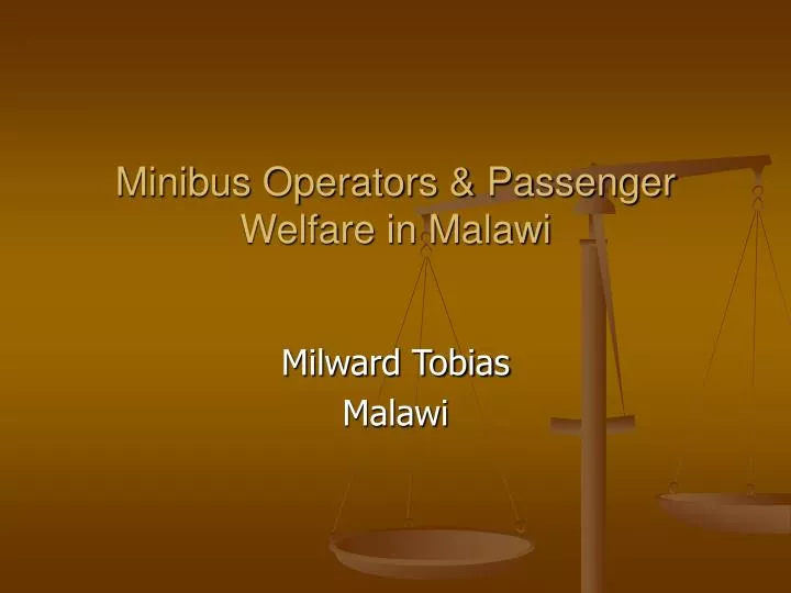 minibus operators passenger welfare in malawi