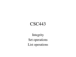 CSC443