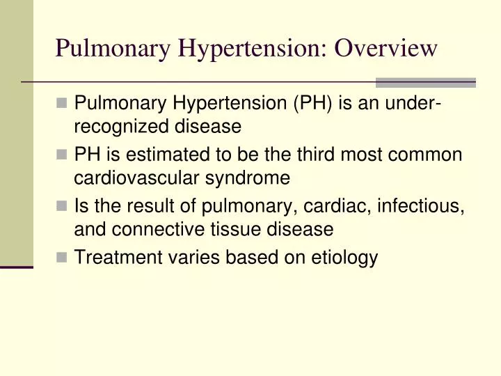 pulmonary hypertension overview