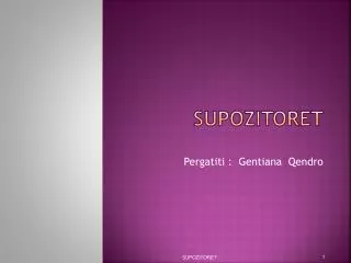 supozitoret