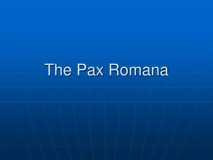 the pax romana