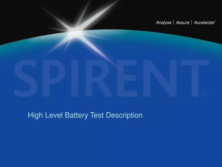 high level battery test description