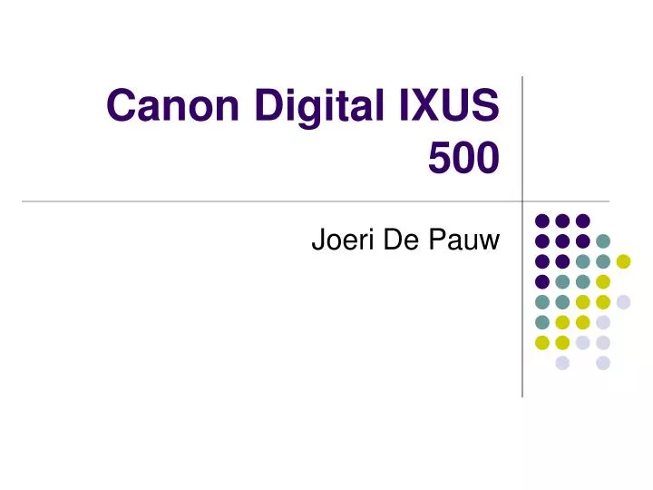 canon digital ixus 500