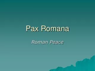 Pax Romana