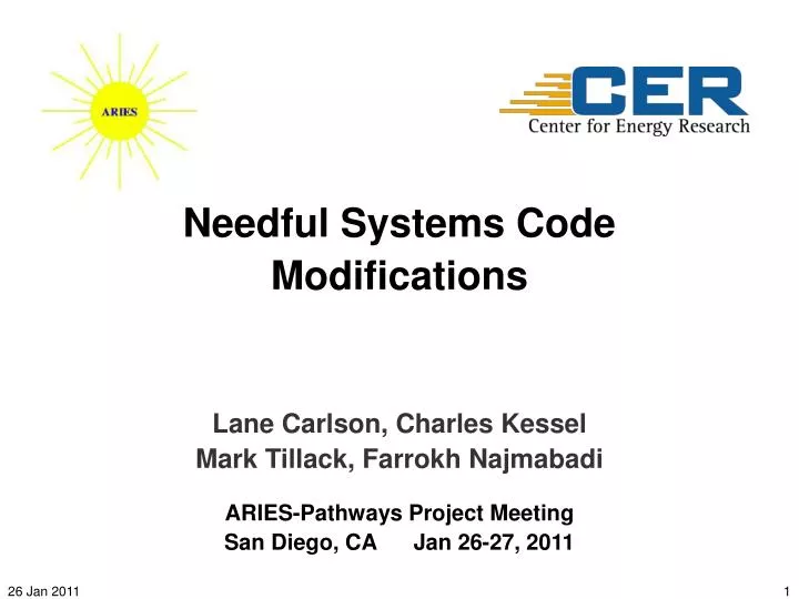 needful systems code modifications
