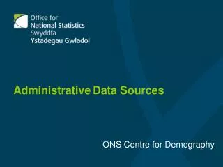 Administrative Data Sources