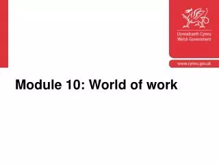 Module 10: World of work