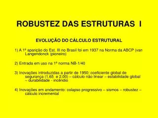 robustez das estruturas i