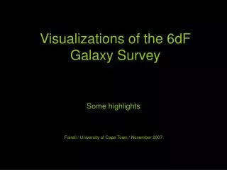 Visualizations of the 6dF Galaxy Survey