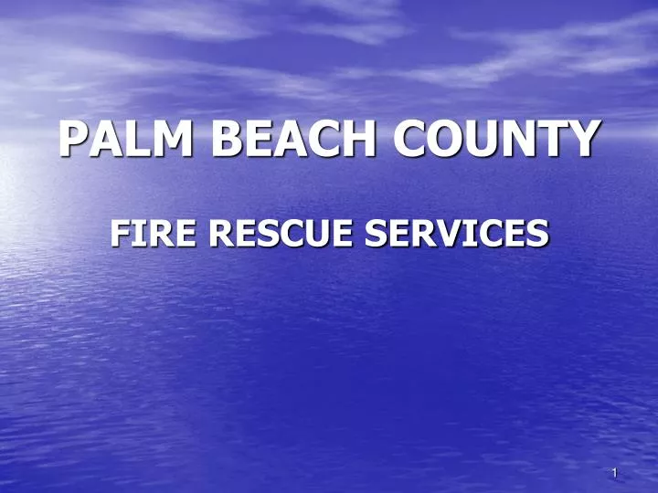 palm beach county fire rescue services