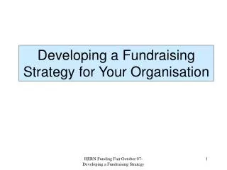 Developing a Fundraising Strategy for Your Organisation