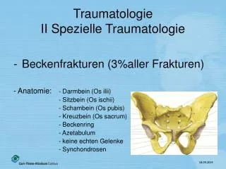 Traumatologie II Spezielle Traumatologie