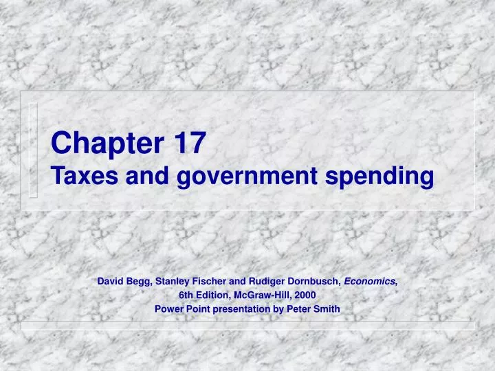 chapter 17 taxes and government spending