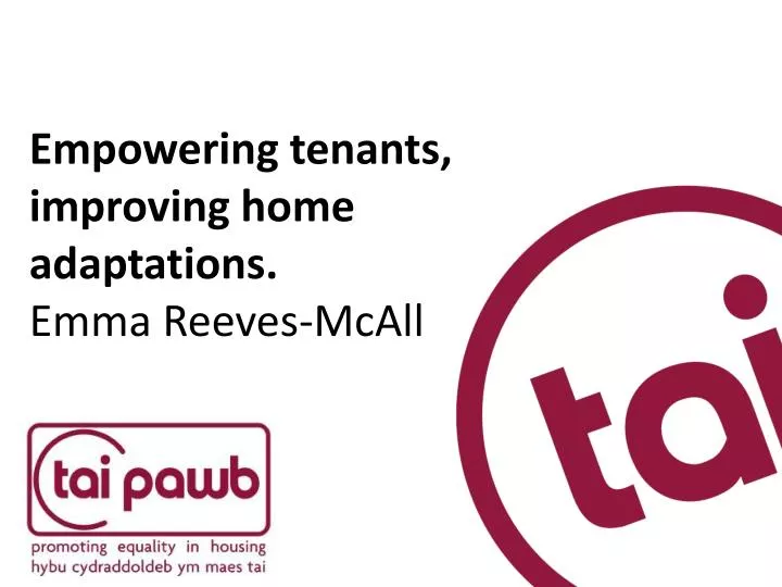 empowering tenants improving home adaptations emma reeves mcall