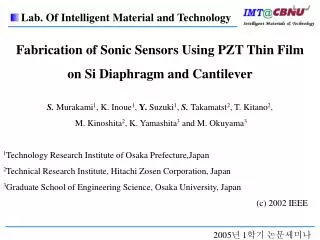 Fabrication of Sonic Sensors Using PZT Thin Film on Si Diaphragm and Cantilever