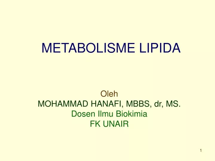 metabolisme lipida