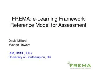 FREMA: e-Learning Framework Reference Model for Assessment