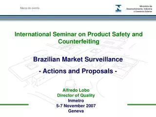 International Seminar on Product Safety and Counterfeiting