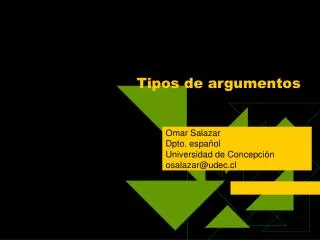 tipos de argumentos