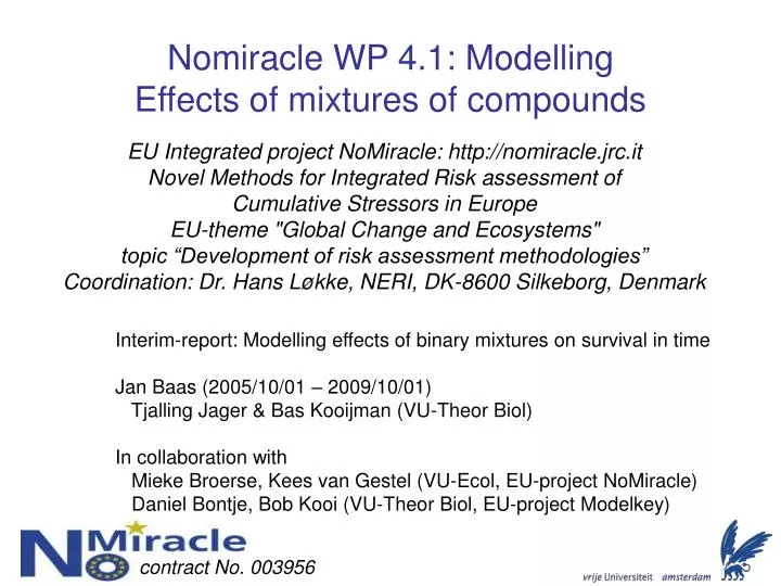 nomiracle wp 4 1 modelling effects of mixtures of compounds