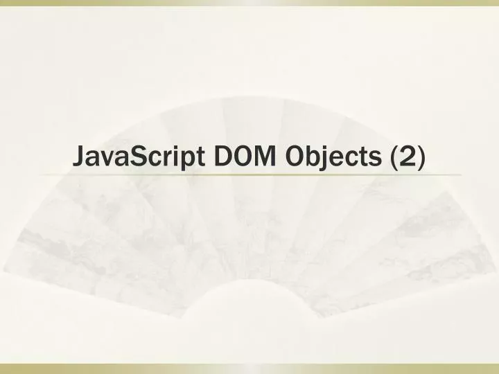 javascript dom objects 2