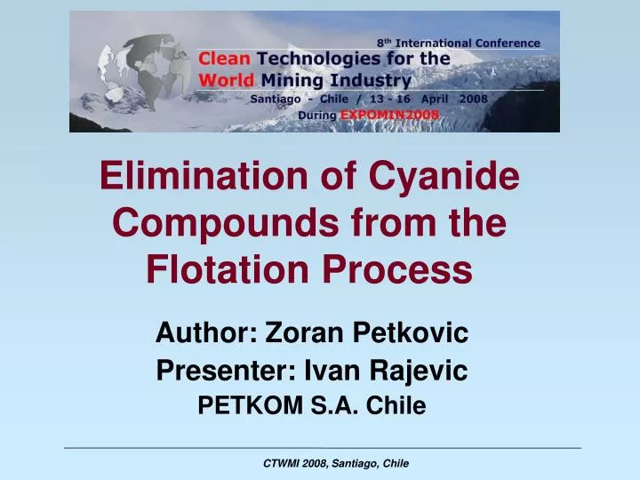 elimination of cyanide compounds from the flotation process