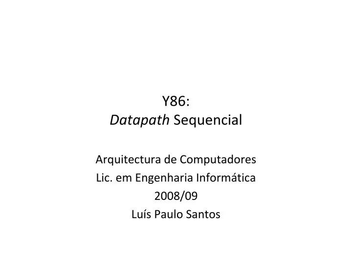 y86 datapath sequencial
