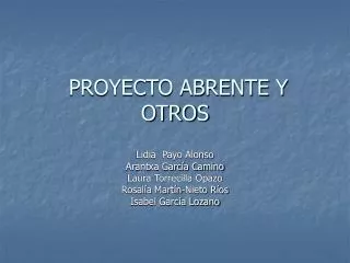 proyecto abrente y otros