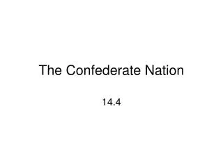 The Confederate Nation
