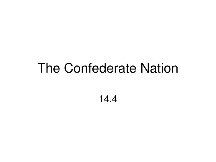 the confederate nation