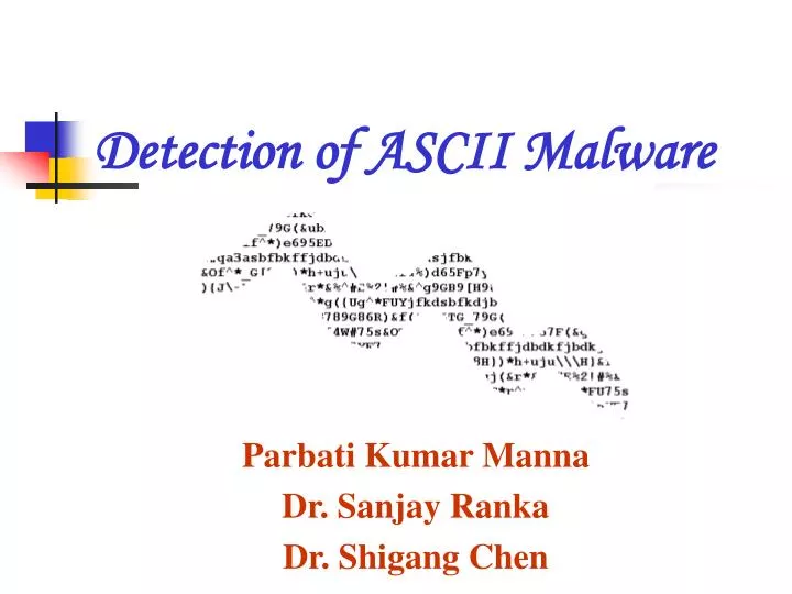 detection of ascii malware