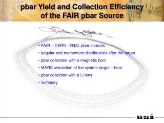 pbar Yield and Collection Efficiency of the FAIR pbar Source