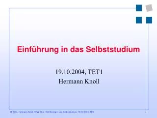 einf hrung in das selbststudium