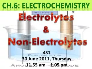 CH.6: ELECTROCHEMISTRY