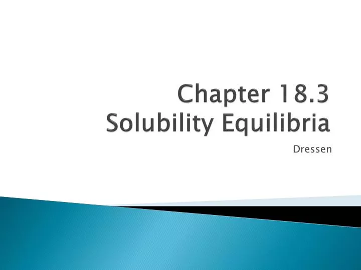 chapter 18 3 solubility equilibria