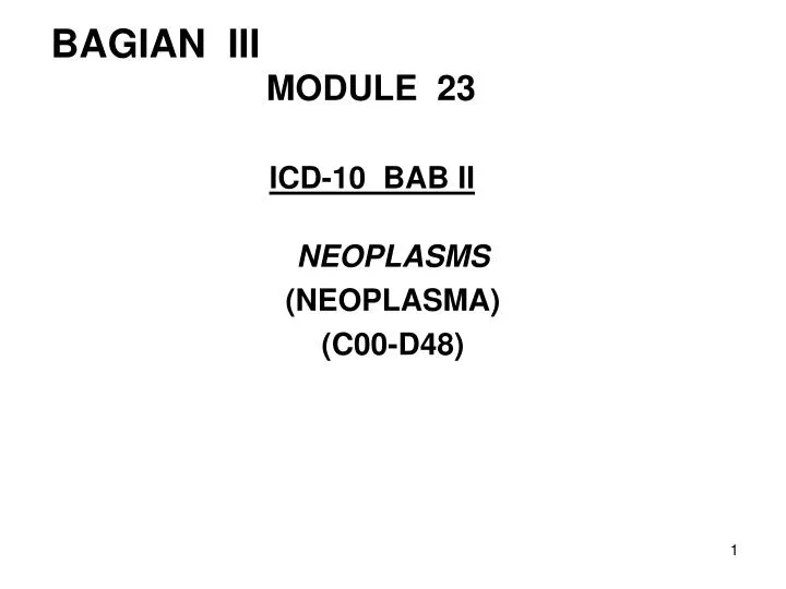 bagian iii module 23 icd 10 bab ii