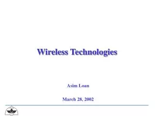 Wireless Technologies