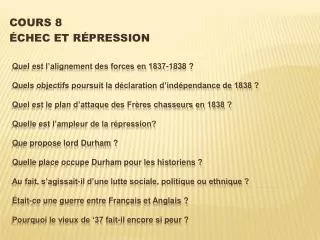 cours 8 chec et r pression