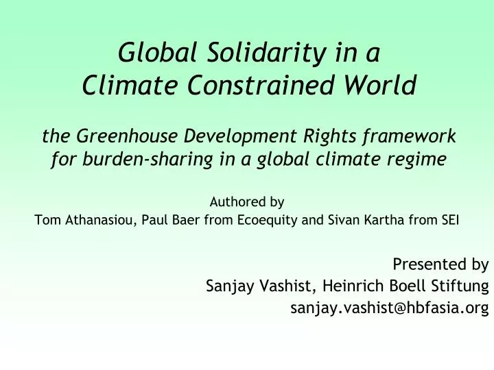 authored by tom athanasiou paul baer from ecoequity and sivan kartha from sei