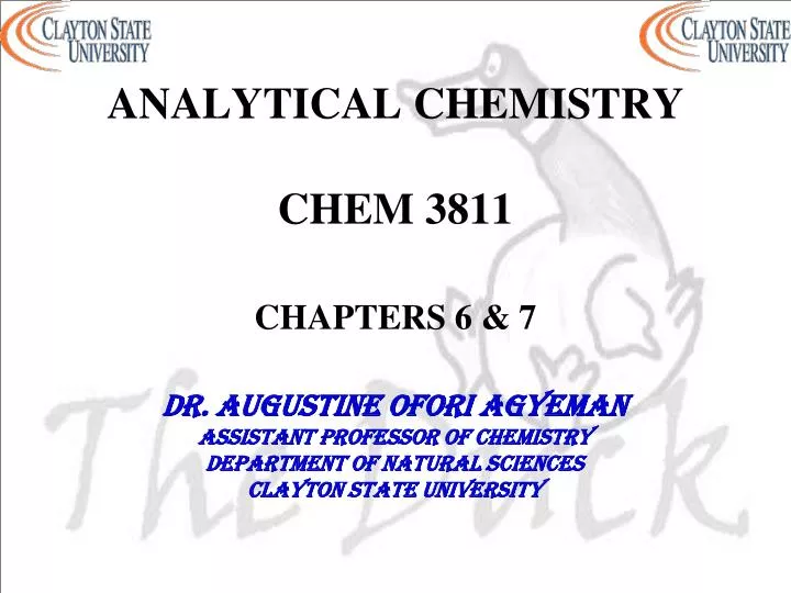 analytical chemistry chem 3811 chapters 6 7