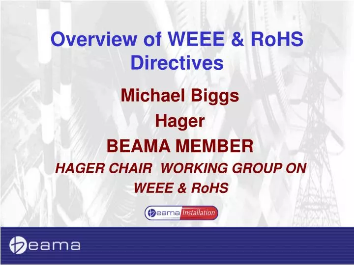 overview of weee rohs directives