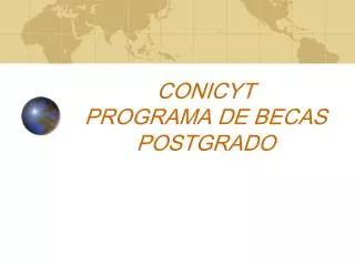 conicyt programa de becas postgrado